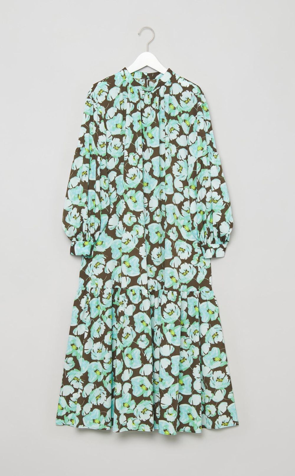 フラワープリントティアードワンピース