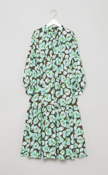 フラワープリントティアードワンピース