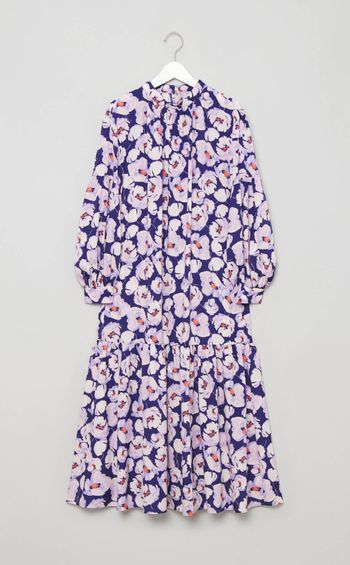 フラワープリントティアードワンピース