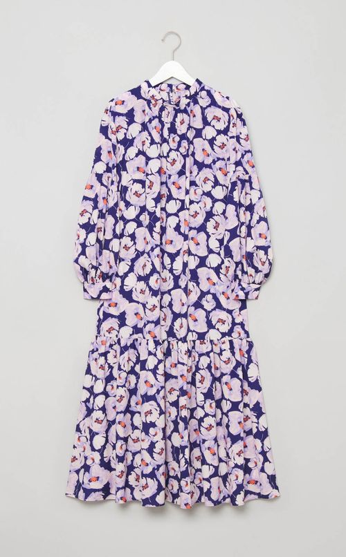 フラワープリントティアードワンピース