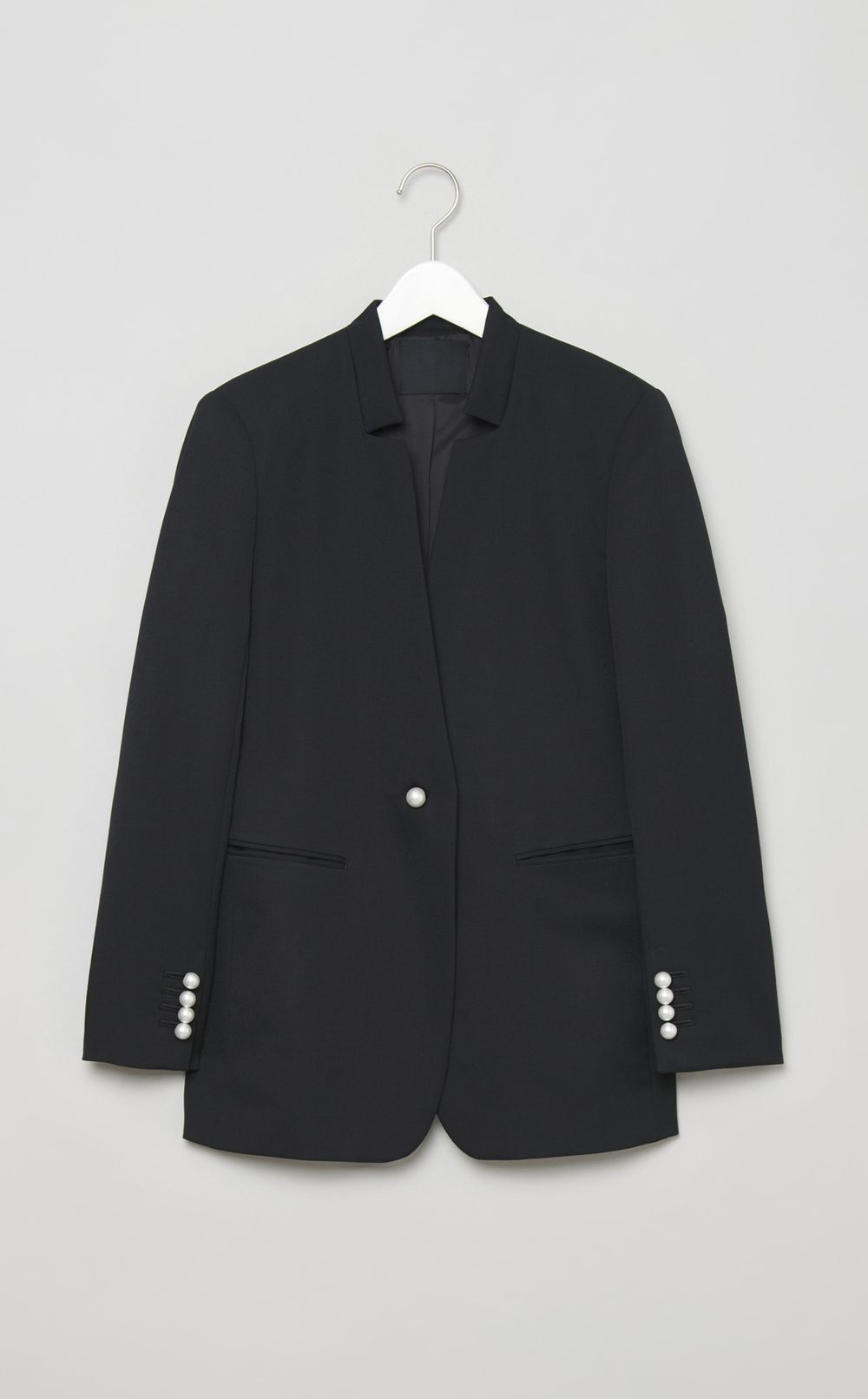パールボタンノッチラペルジャケット