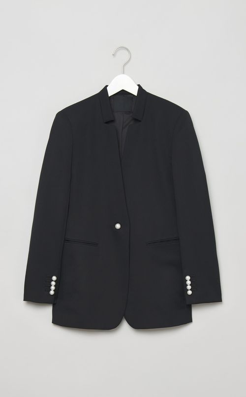 パールボタンノッチラペルジャケット