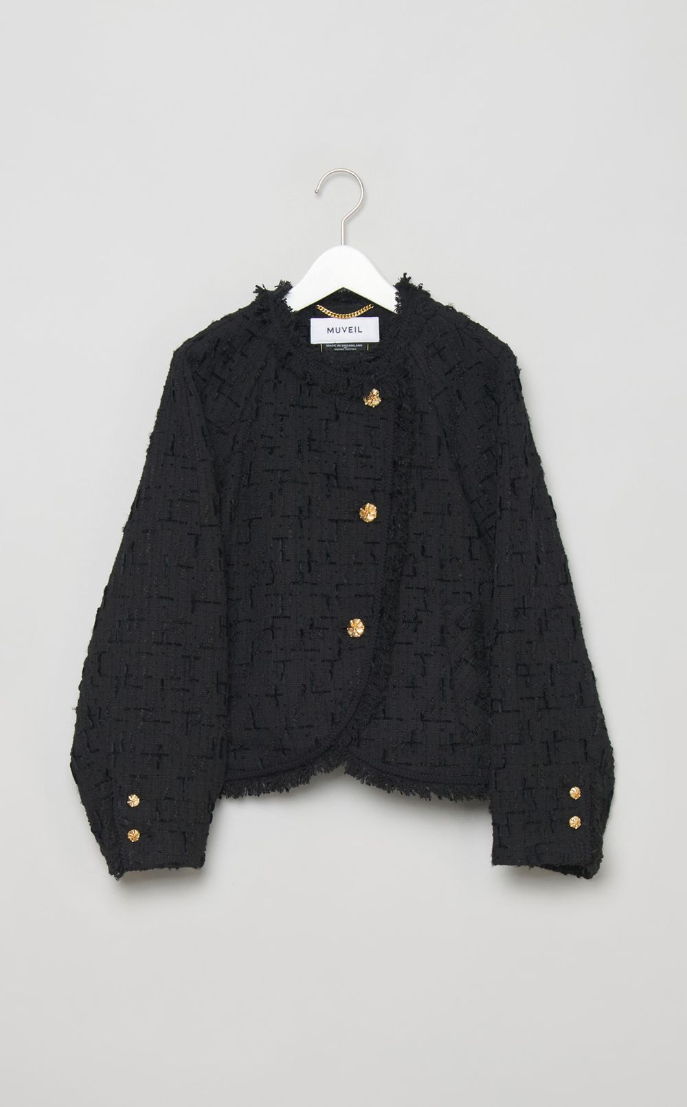 ラウンドヘムツイードジャケット