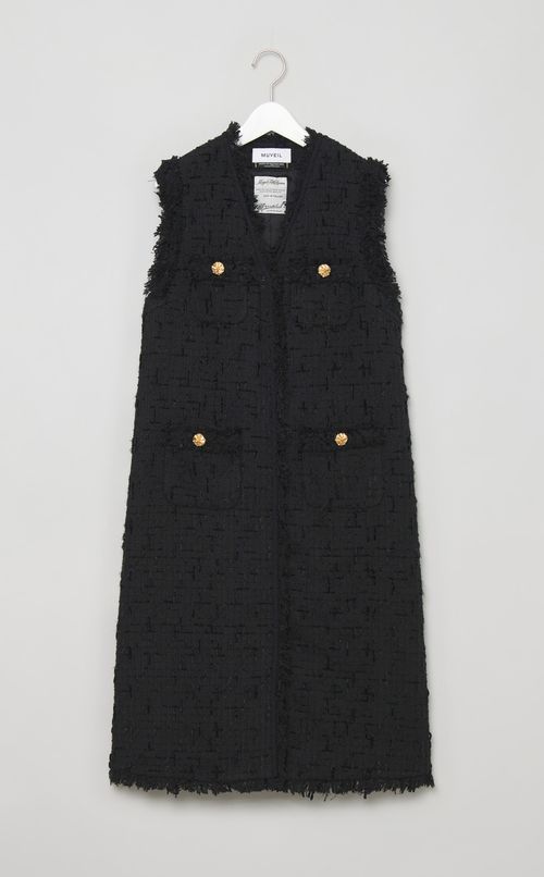 ツイードジレワンピース