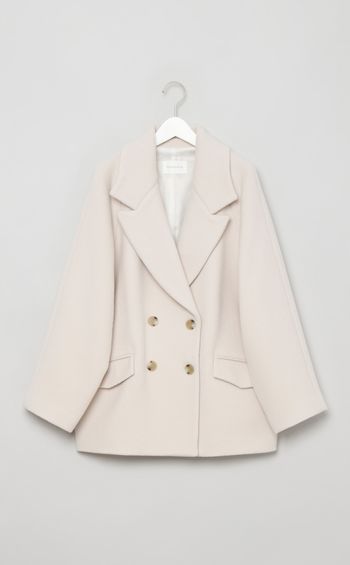 ラムウールダブルブレストコート