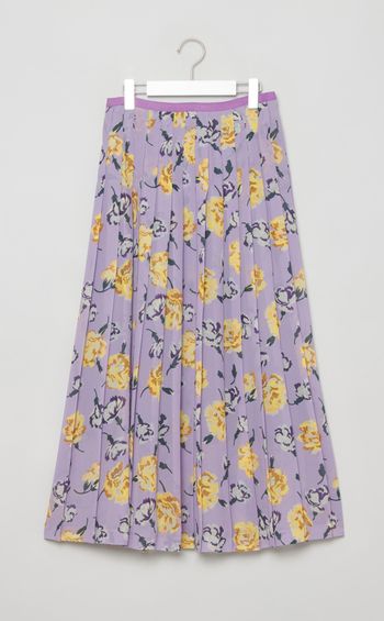 フラワープリントプリーツスカート