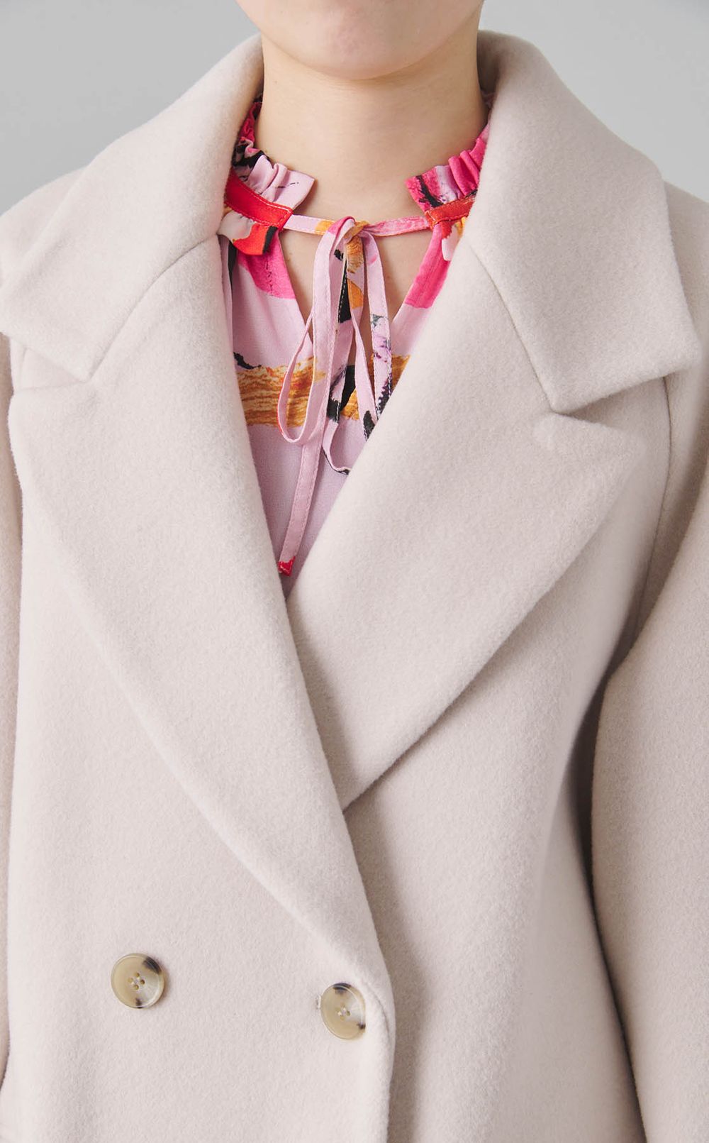 ラムウールダブルブレストコート