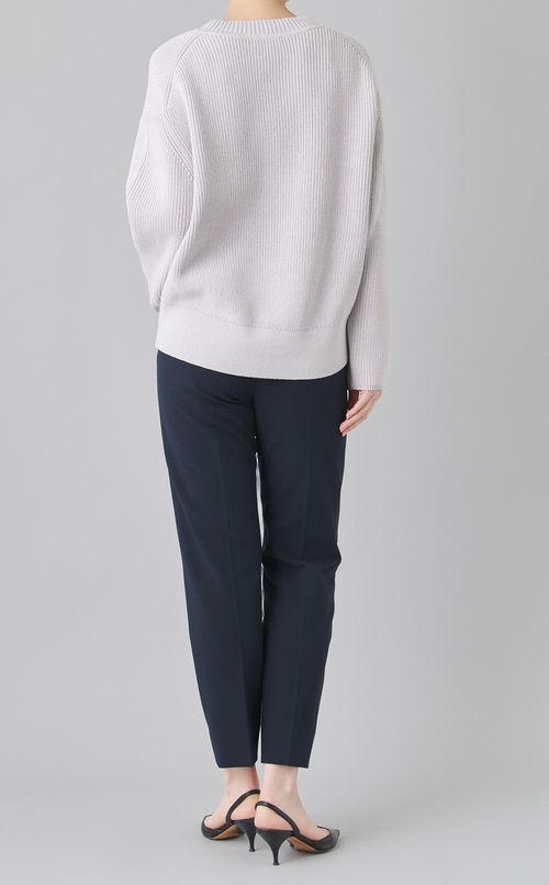 畦編みコクーンニットプルオーバー