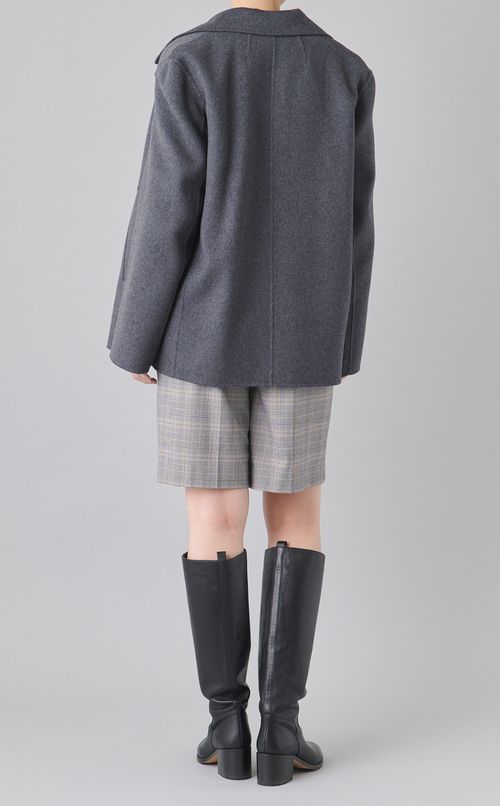 ダブルフェイスショートピーコート