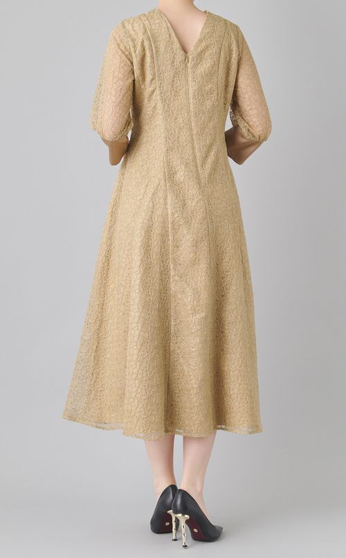 前後2way立体レースワンピース