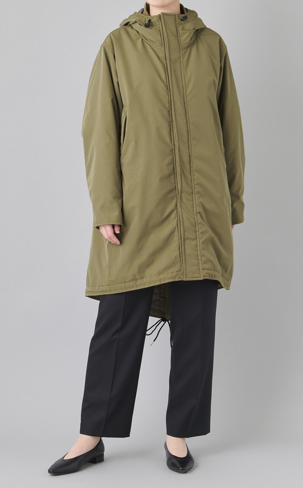 ストレッチフーディーモッズコート