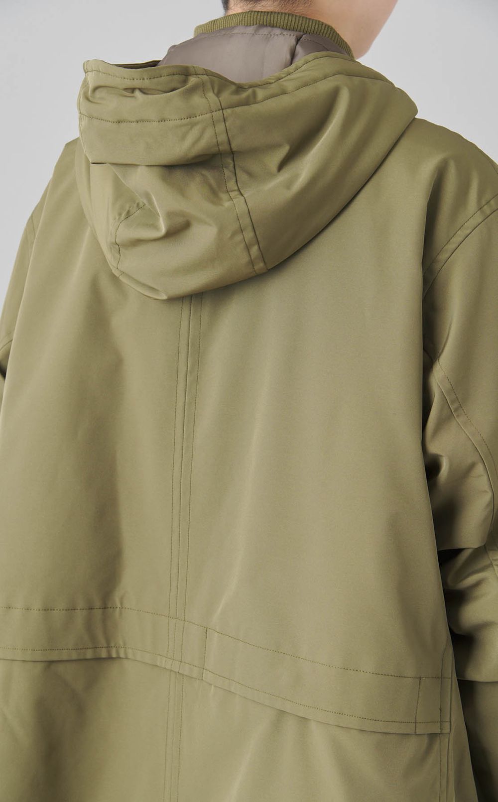 ストレッチフーディーモッズコート