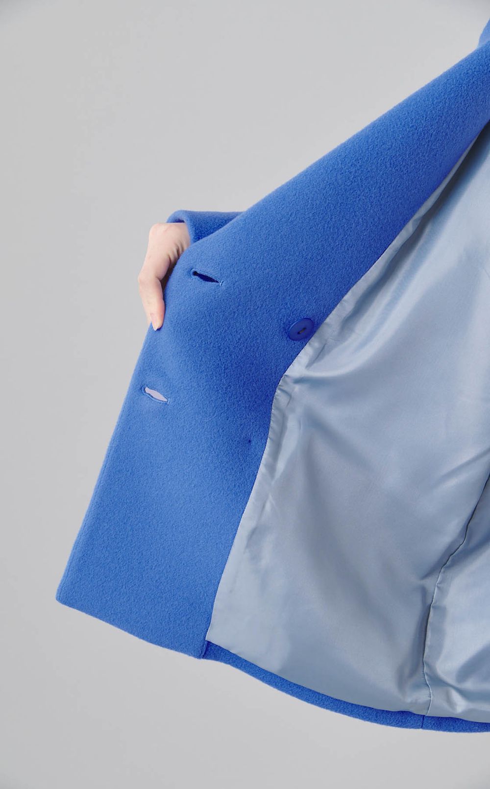 ラムウールダブルブレストコート