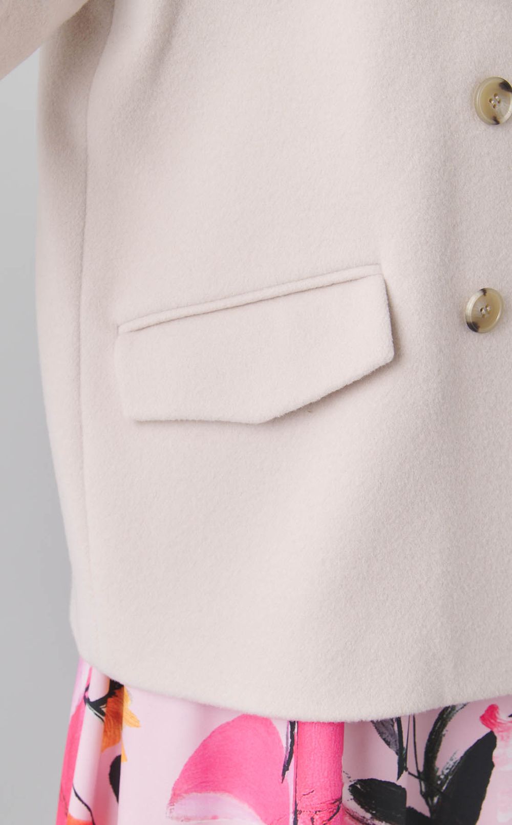 ラムウールダブルブレストコート