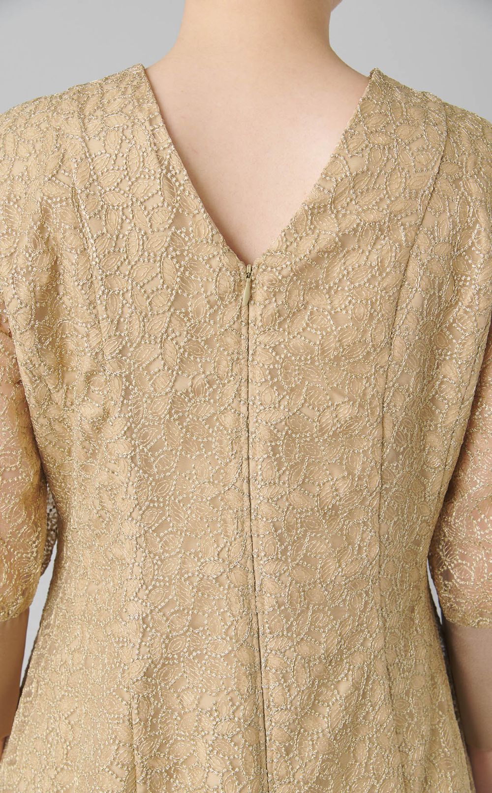 前後2way立体レースワンピース