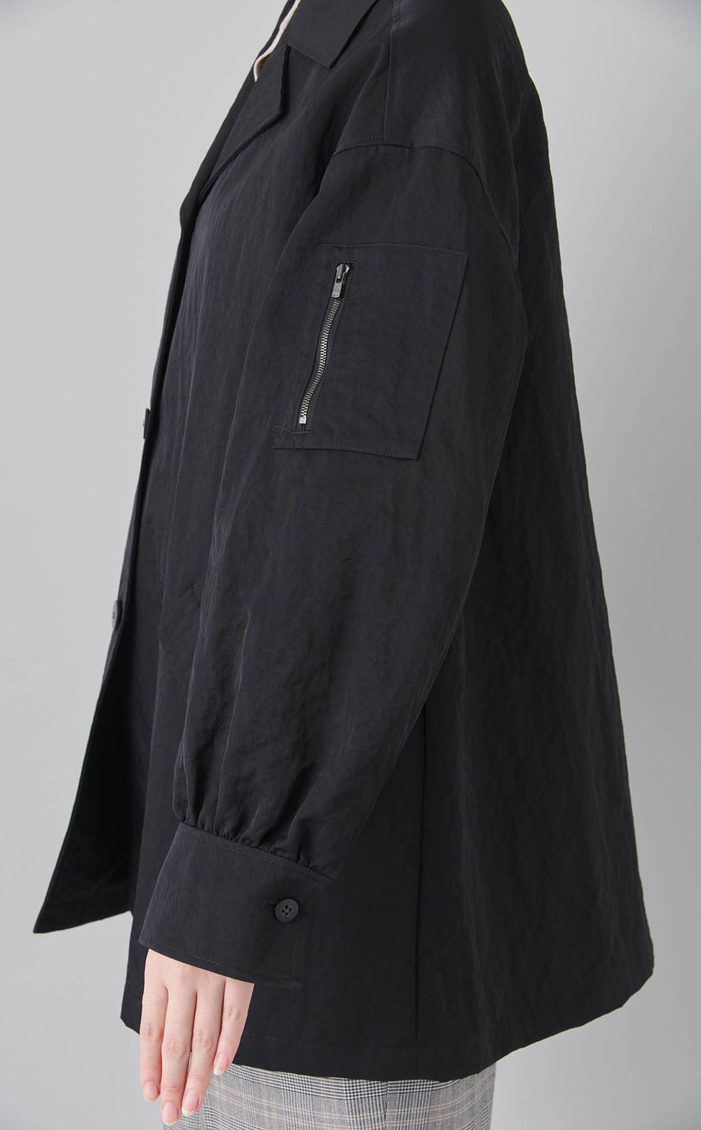 ナイロンAラインミドルコート