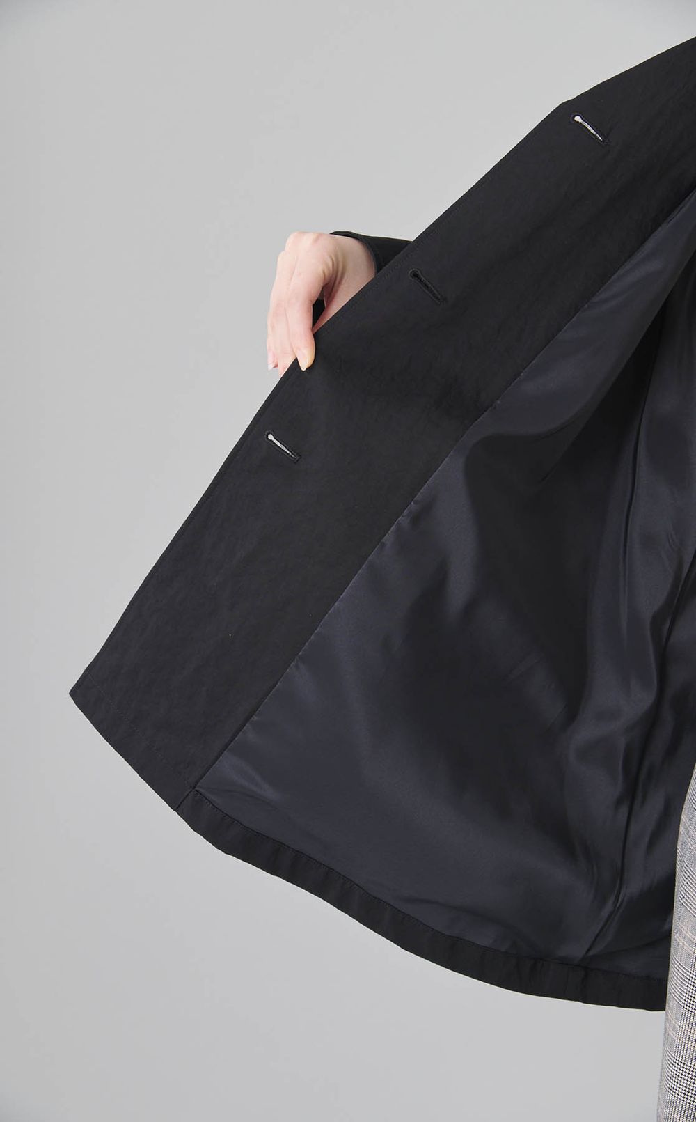 ナイロンAラインミドルコート