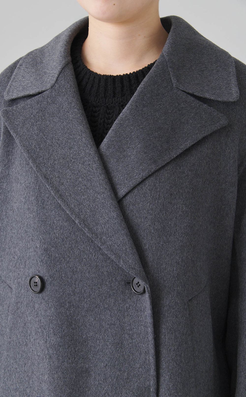 ダブルフェイスショートピーコート