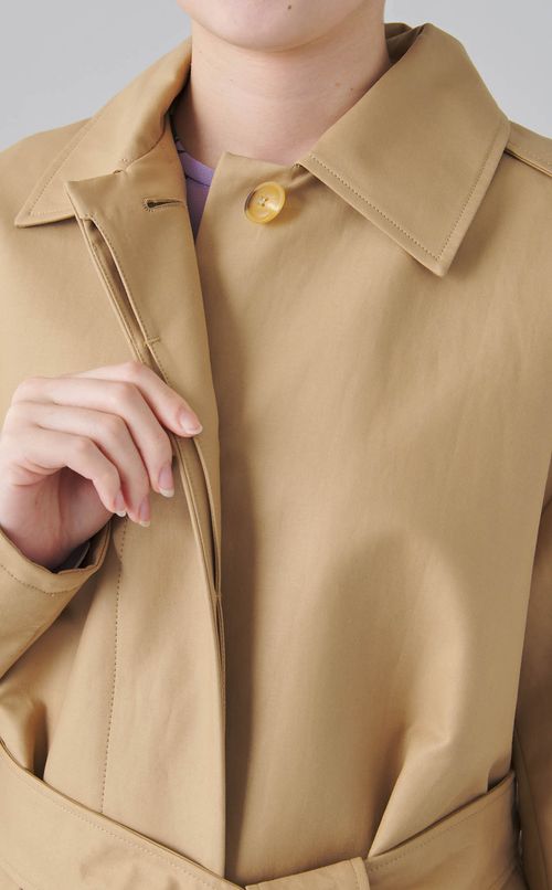 ストール付ステンカラーフレアコート