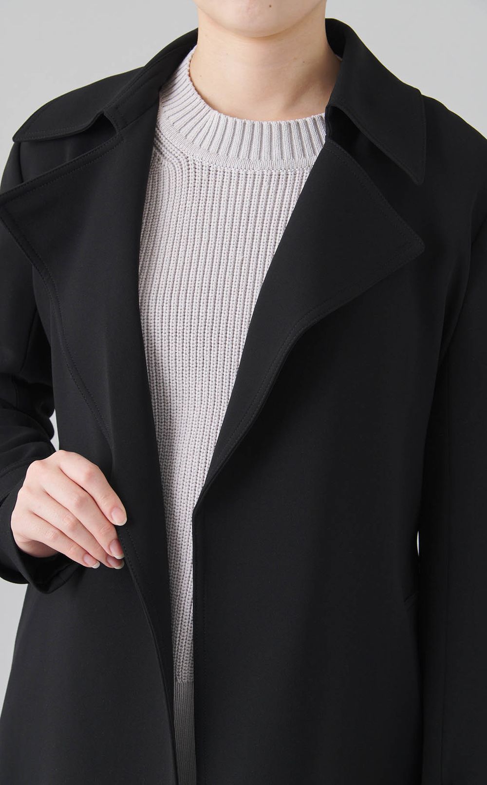 ノッチドラペルトレンチコート