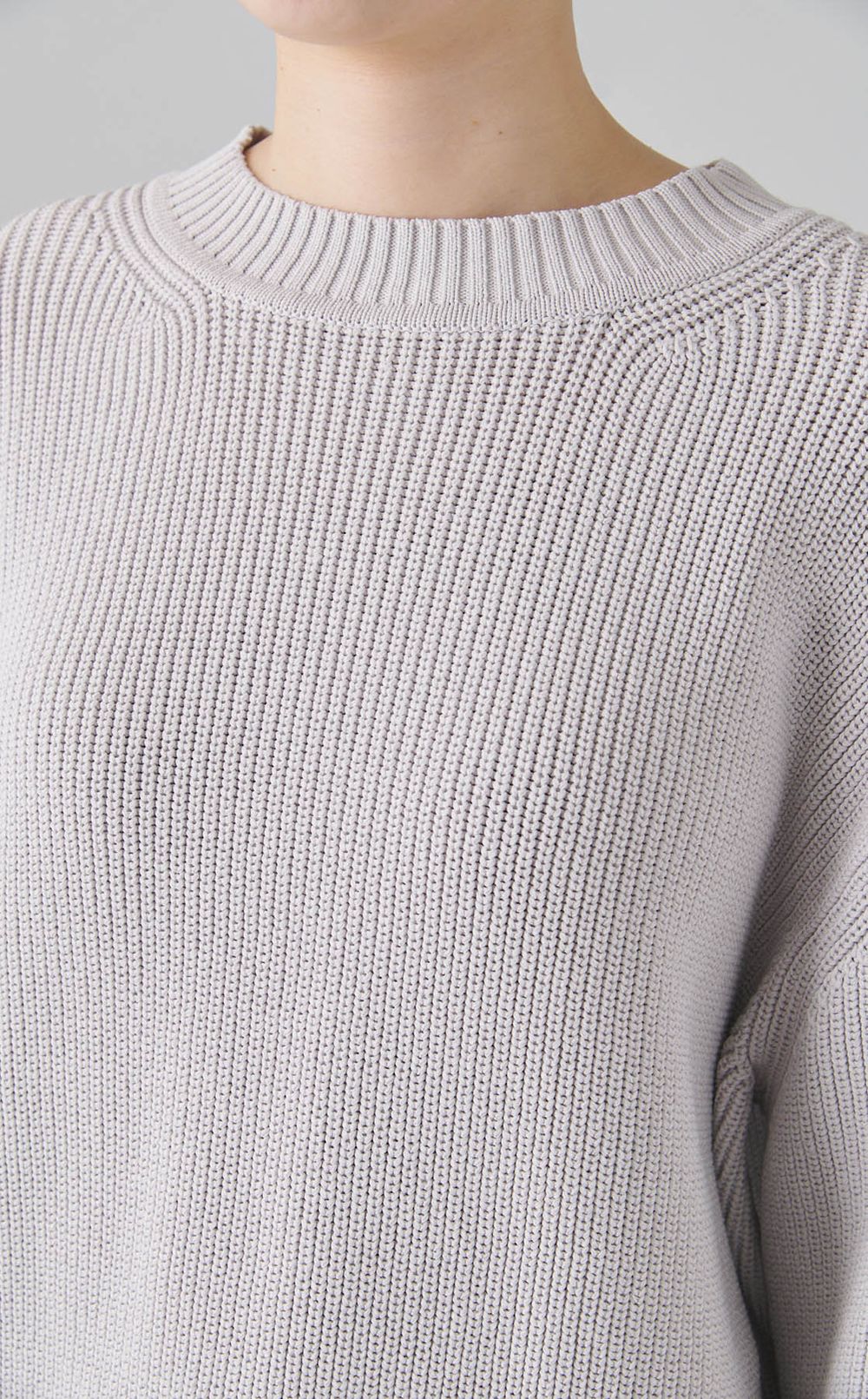 畦編みコクーンニットプルオーバー