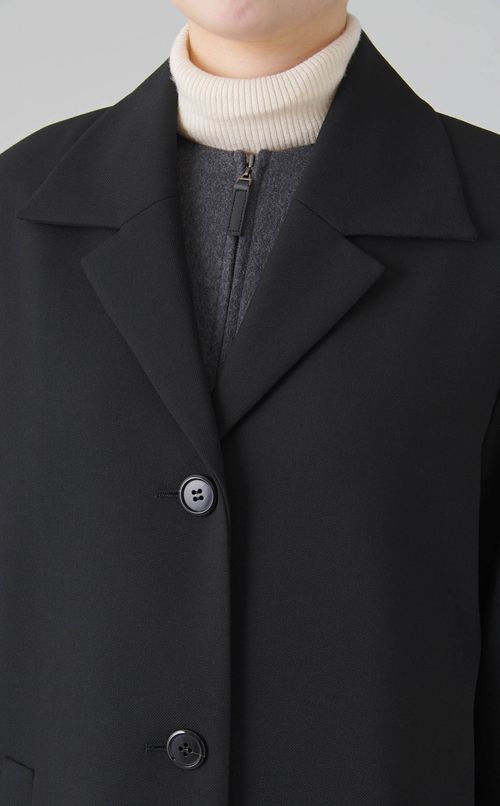 ストレートシルエットミドルコート