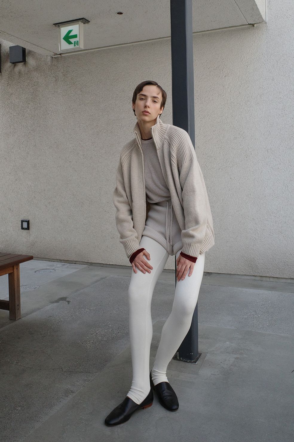 フロントジップニットブルゾン