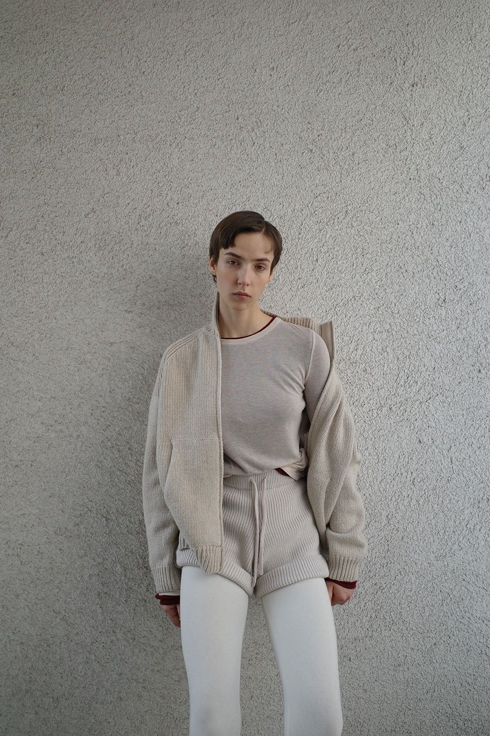 フロントジップニットブルゾン