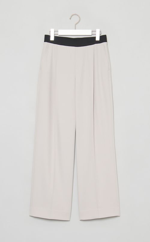 トリアセテートワンタックワイドパンツ