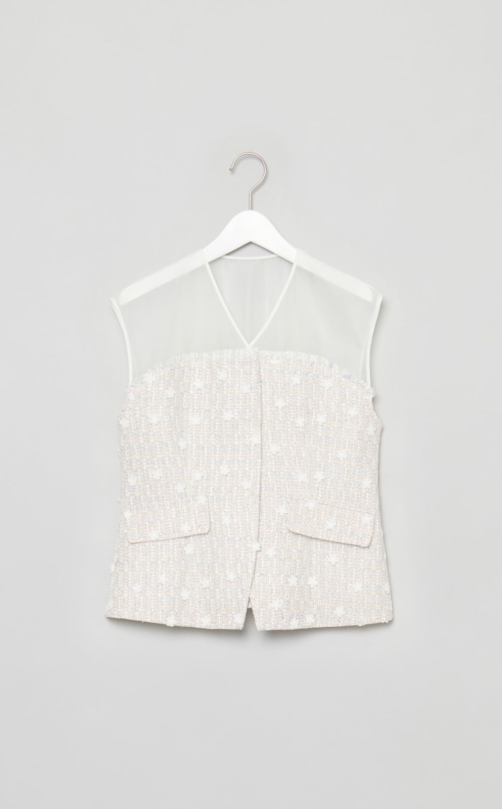 ツイードラッピングジレ