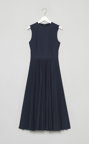 コットンポプリンプリーツワンピース