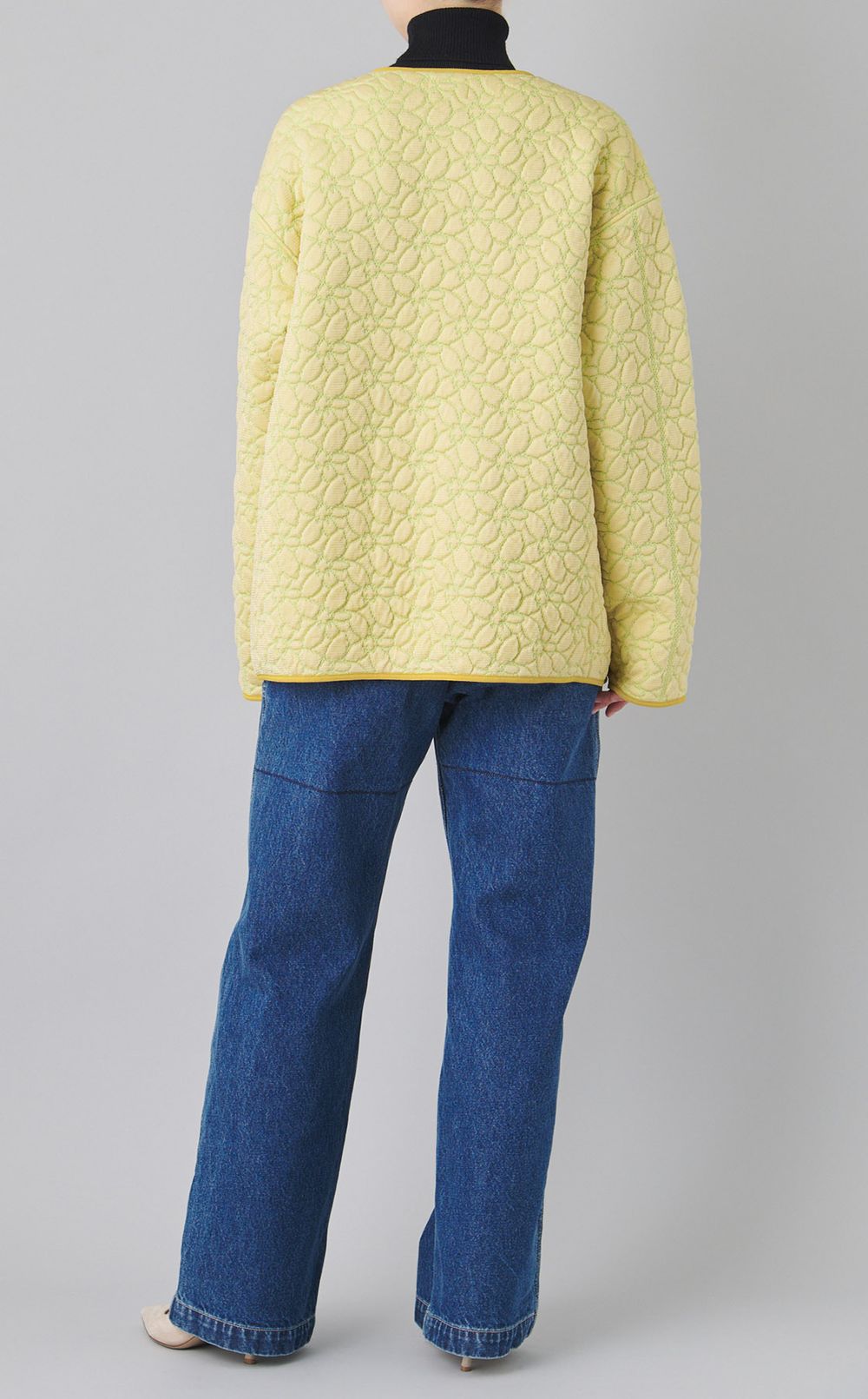 【別注】キルティングノーカラーコート