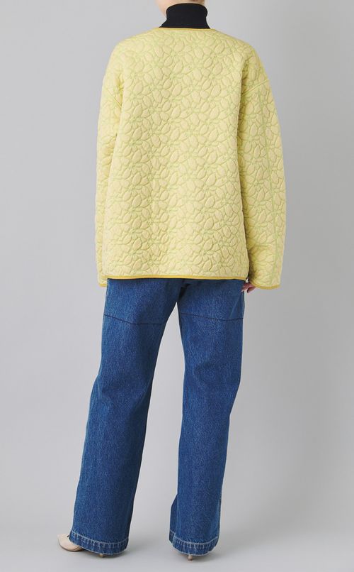 【別注】キルティングノーカラーコート