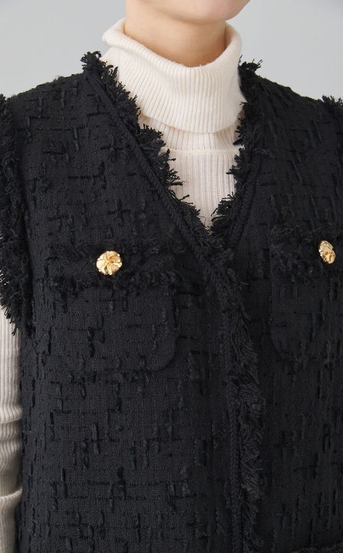 ツイードジレワンピース