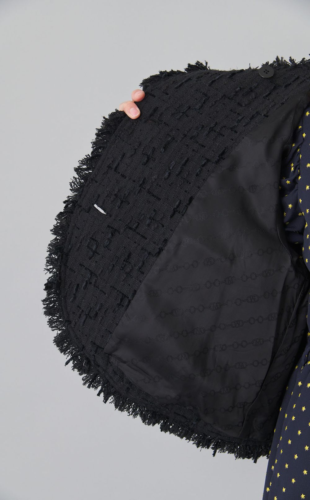 ラウンドヘムツイードジャケット