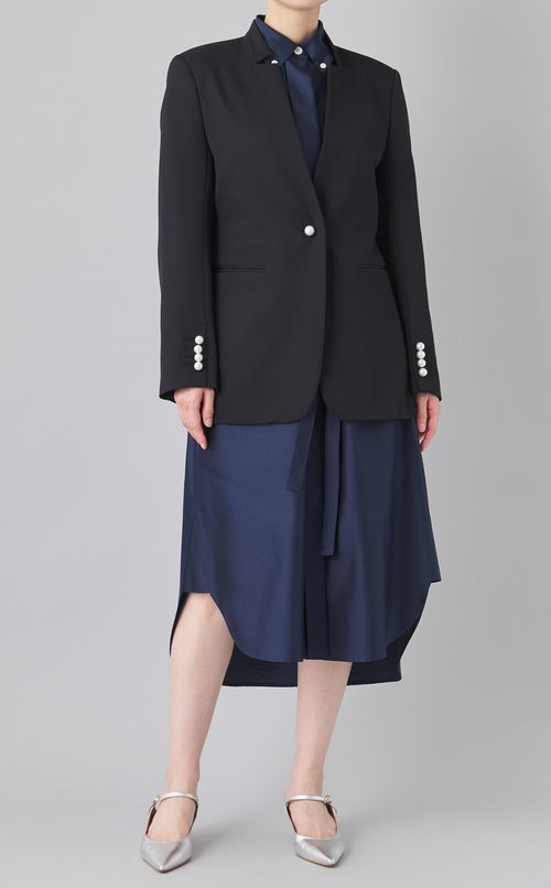 パールボタンノッチラペルジャケット