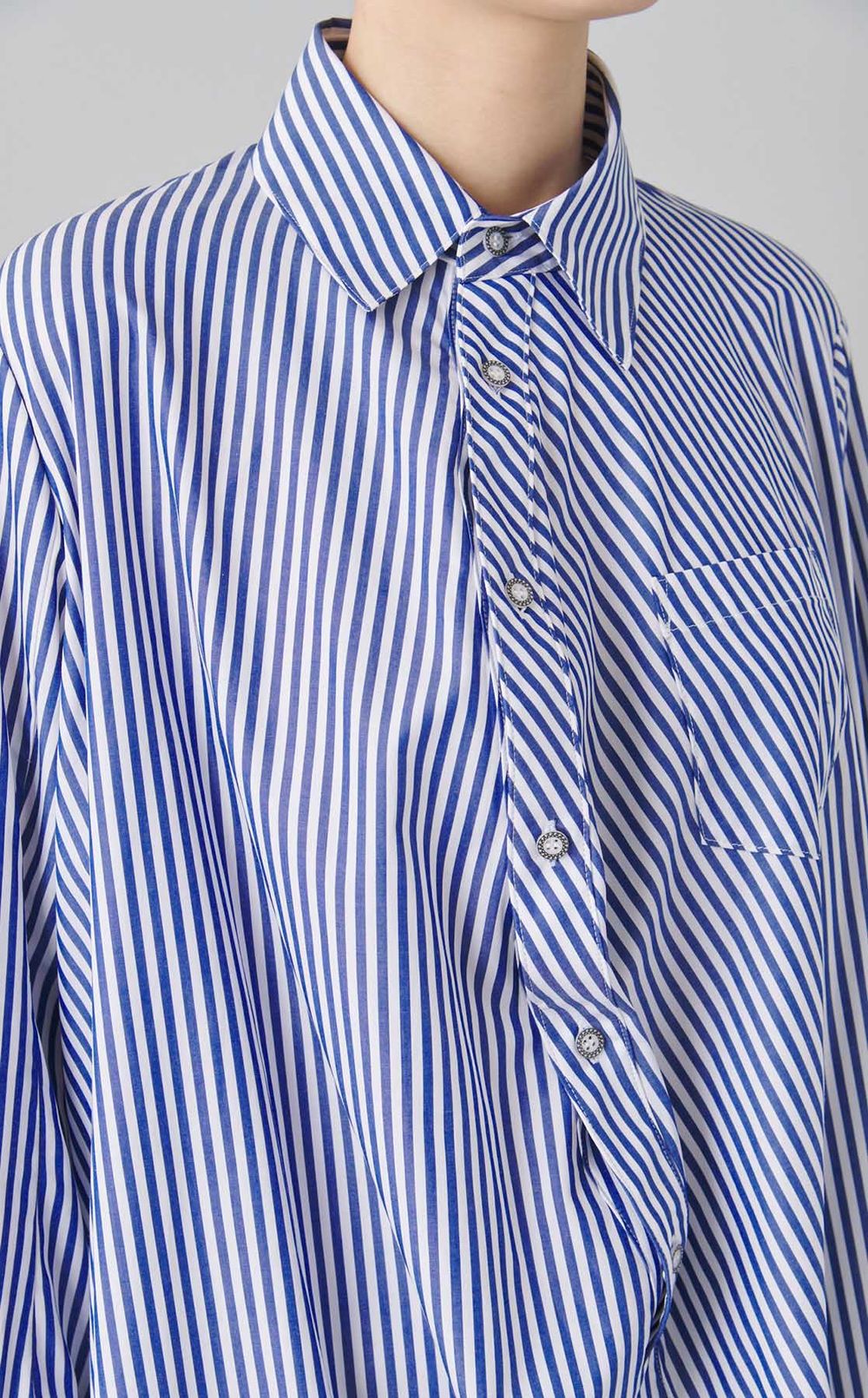 ボールストライプシャツワンピース