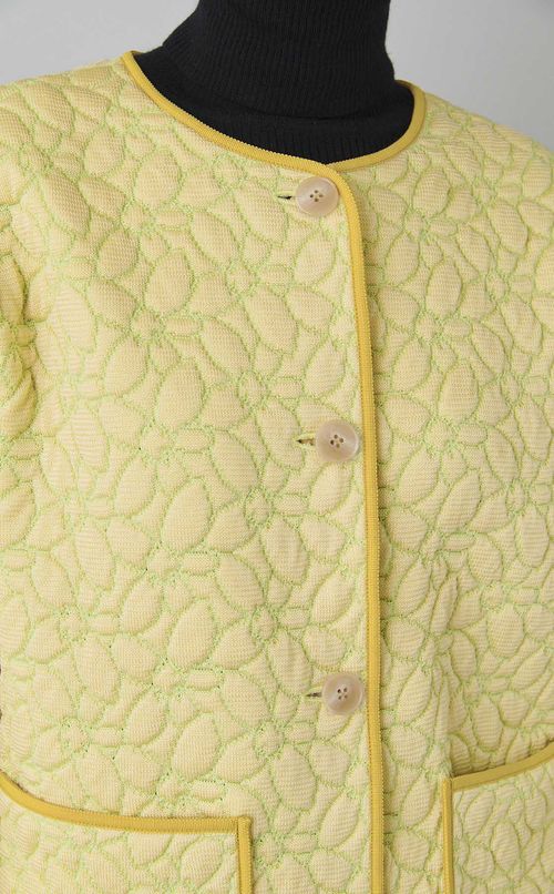 【別注】キルティングノーカラーコート