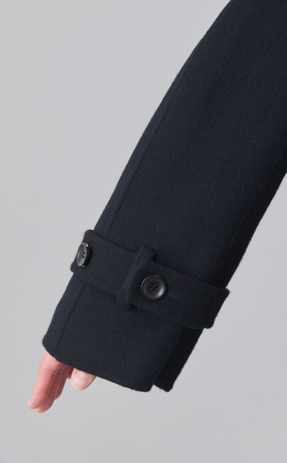 ベルト付きリバーロングピーコート