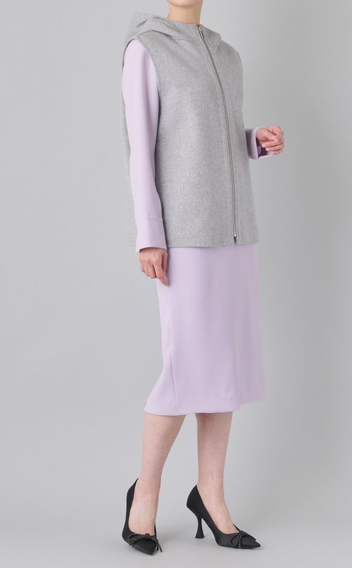 ウールフーディジップベスト