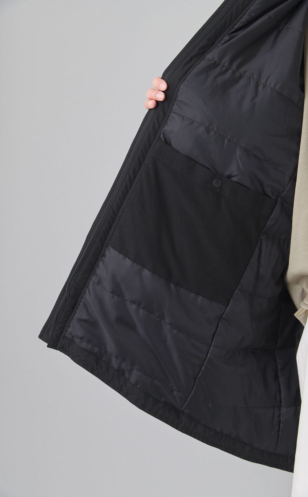 ストレッチフーディーモッズコート