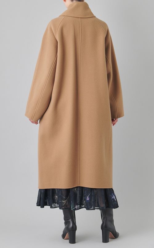 スカーフデザインロングコート