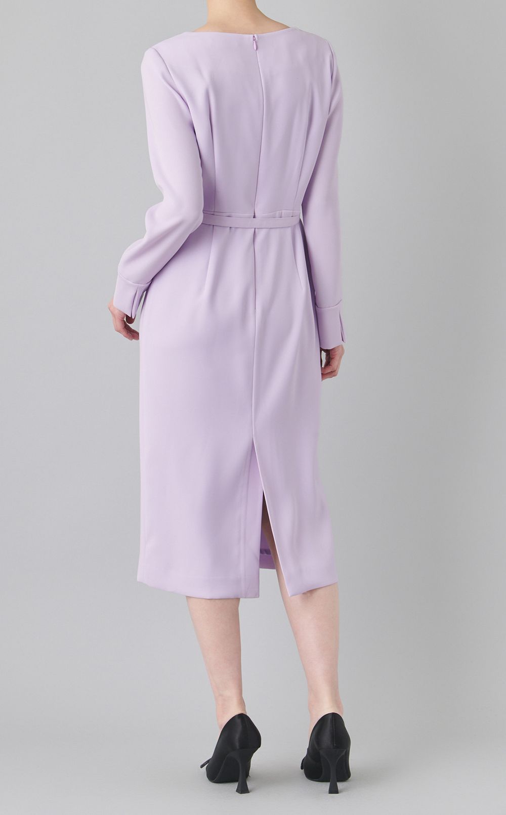 ウエストタックキーネックワンピース