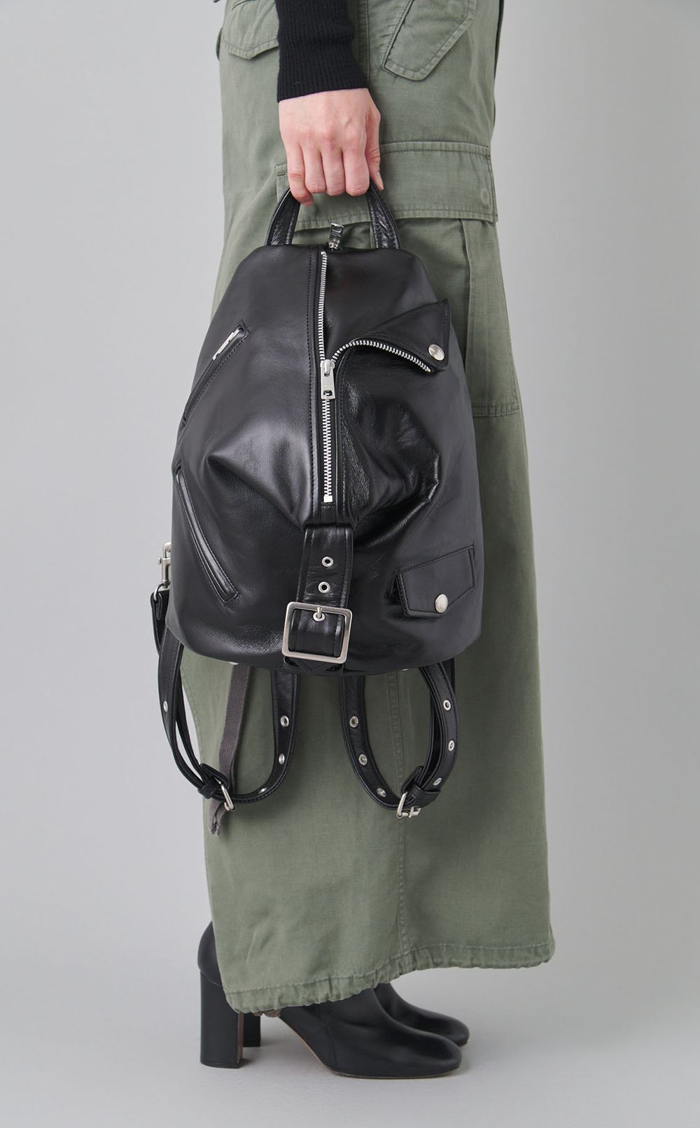 ライダースデザインレザーバックパック