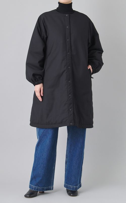 ノーカラーリバーシブルコート