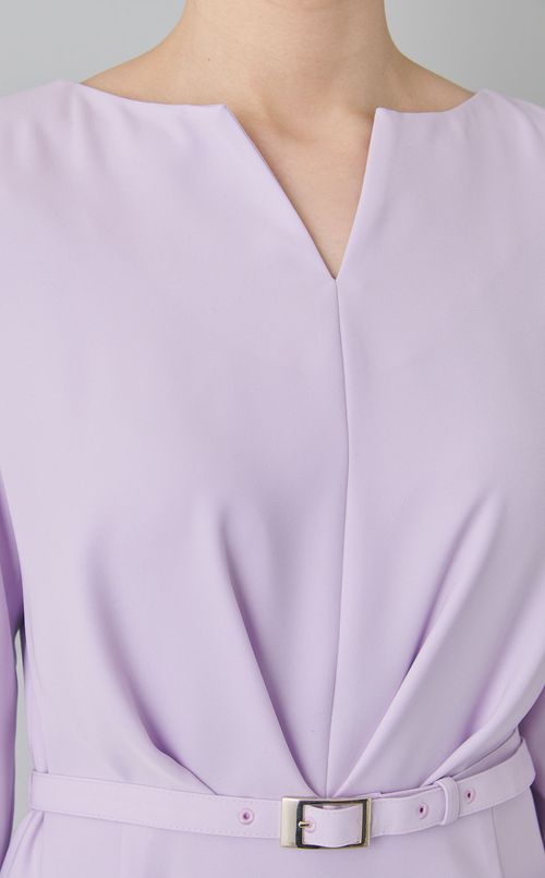 ウエストタックキーネックワンピース