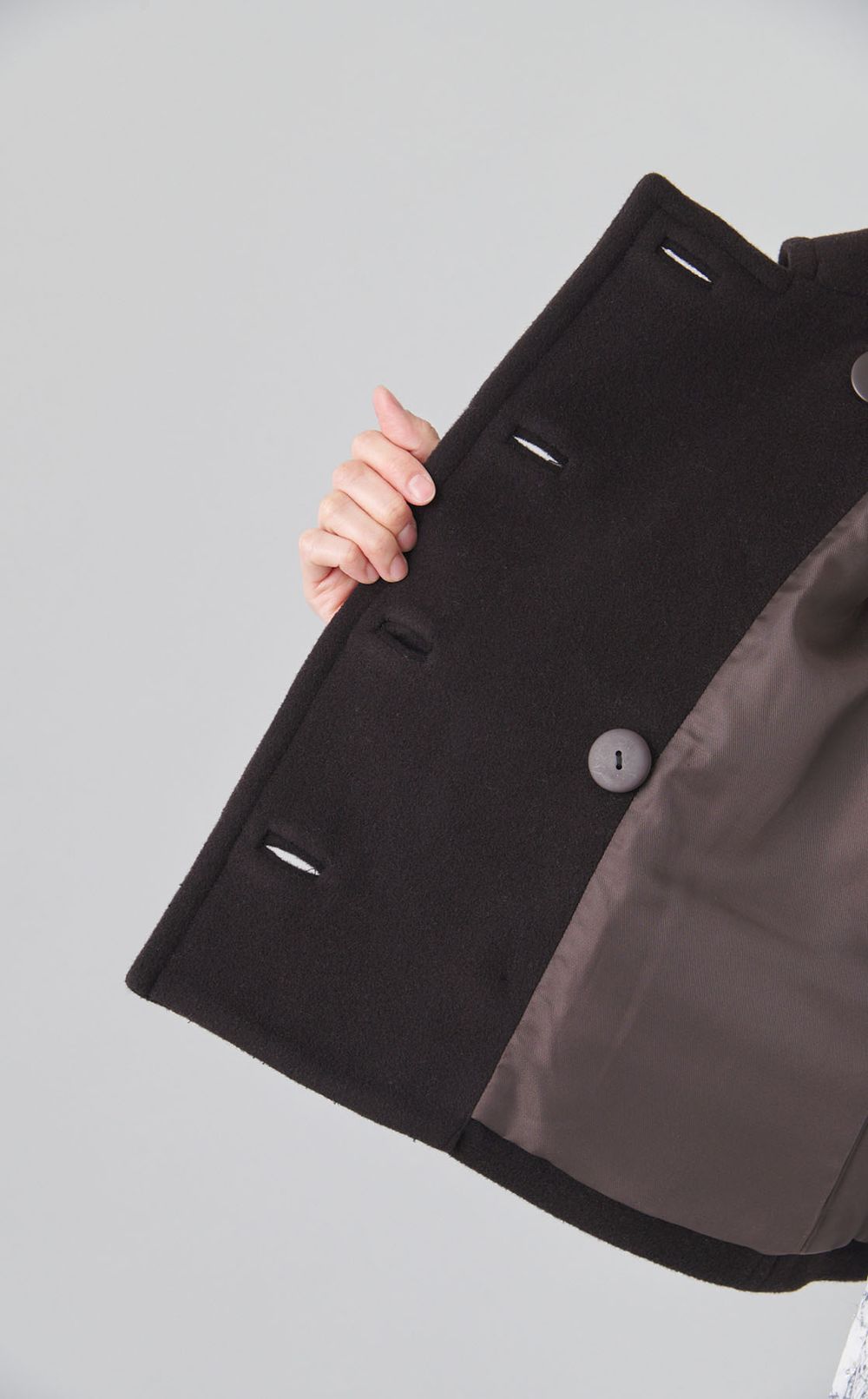 ウールカシミヤショートピーコート