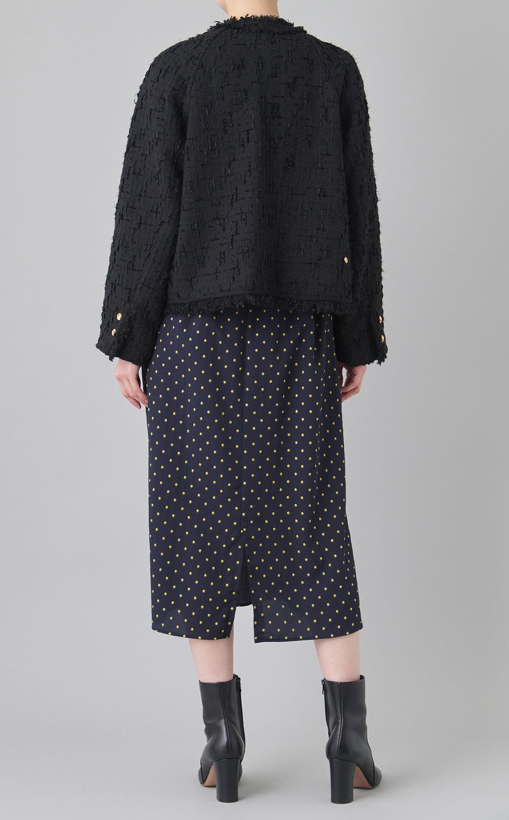 ラウンドヘムツイードジャケット