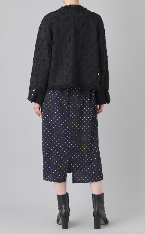 ラウンドヘムツイードジャケット