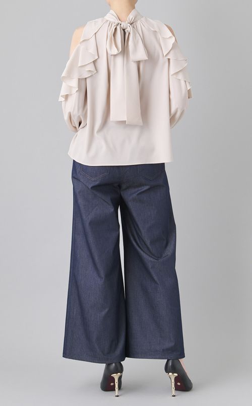 ショルダーフリル2wayブラウス